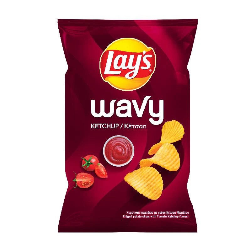Lay's Wavy Tomato Ketchup (95g) (Greece)