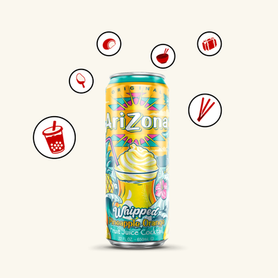 Arizona Ice Tea Whipped Pineapple Orange Juice Cocktail