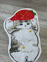 Anime Kitten and the Strawberry Rug